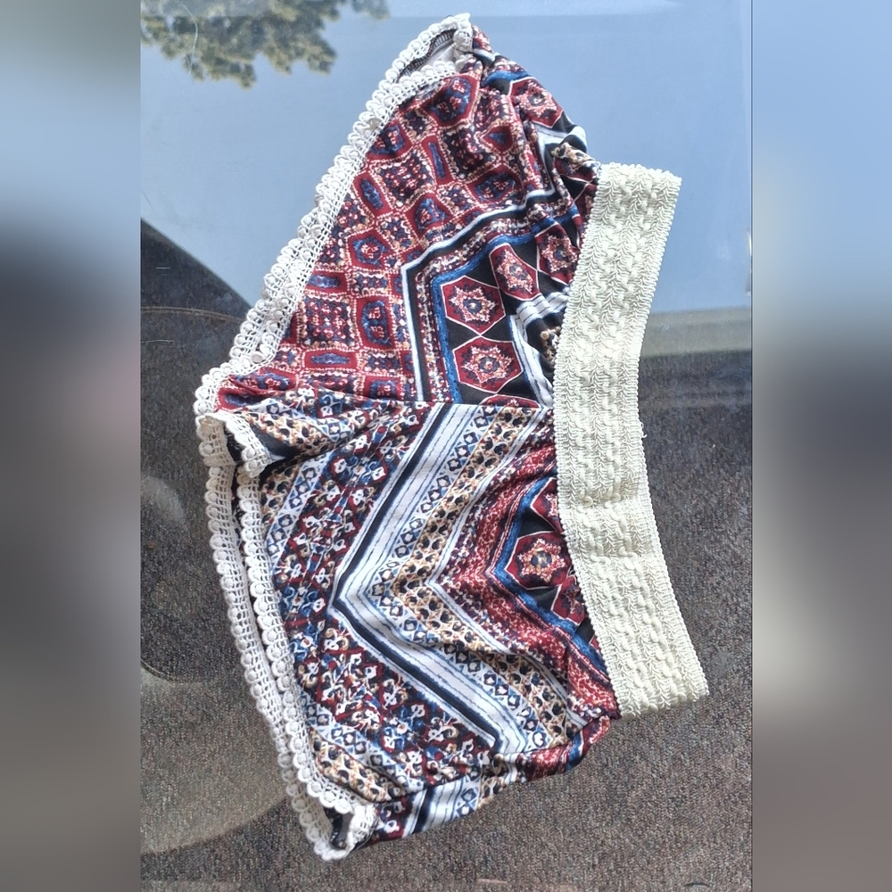 BoHo Lace Multicolor Patterned Soft Women Shorts